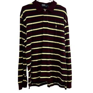 Polo Ralph Lauren Men's Burgundy Striped Shirt